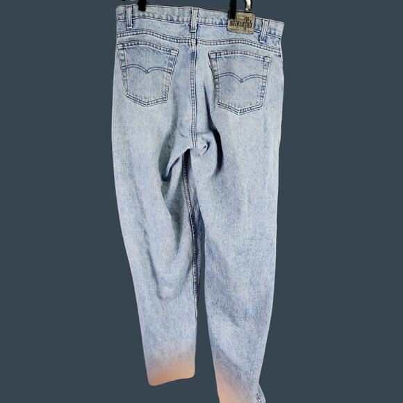 Levis SilverTab Loose Fit Men's Jeans Light Wash W36 L34 100% Cotton Made In USA - Picture 2 of 9